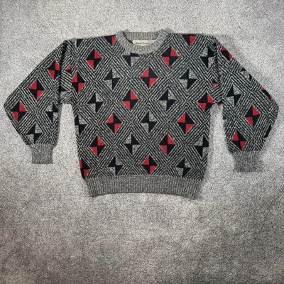 Vintage 80s 90s Michael Gerald Dad Sweater L Hipster Skater Grunge Chunky Knit - Image 1 of 4
