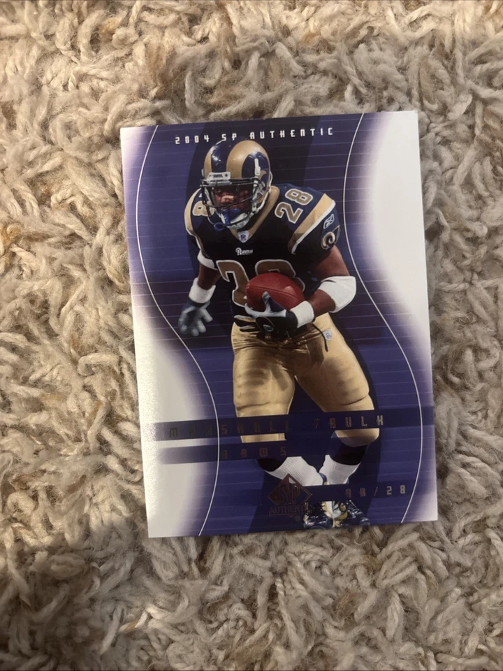 Tarjeta de fútbol americano auténtica SP 2004 #80 Marshall Faulk Foto 1 de 1