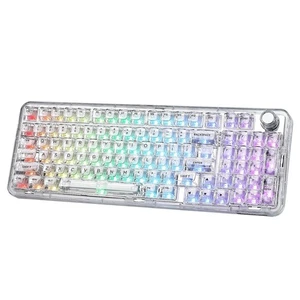 YUNZII X98 Transparent QMK/VIA Mechanical Keyboard In Transparent White - Picture 1 of 5