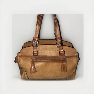 Vintage Coach Leder Handtasche Hamilton Kelly 2005 7465 süß weich beige braun Vintage - Bild 1 von 22