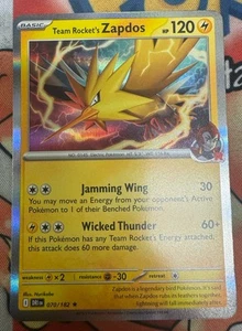 Team Rocket's Zapdos 070/182 (HOLO) Pokemon TCG: SV10: Destined Rivals - Picture 1 of 2