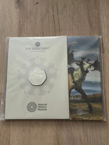 2024 Giant Deer 50p Coin BU Pack Natural History Museum BU5 - Picture 1 of 3