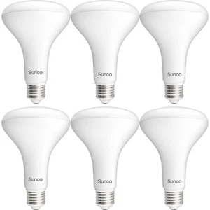 Sunco 6 Pack BR30 LED Bulb, Recessed Can Light Bulbs, Indoor Flood Lighting, ... - Picture 1 of 7