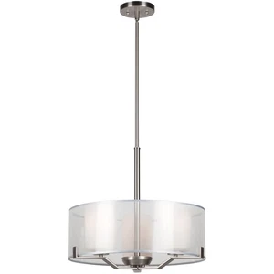 Forte Lighting 2731-03-55 Shaw Pendant Brushed Nickel - Picture 1 of 3