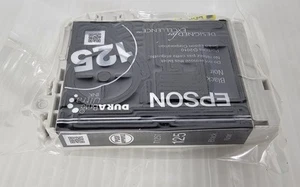 NEW Sealed Genuine Epson 125 Black Ink Cartridge - Picture 1 of 3