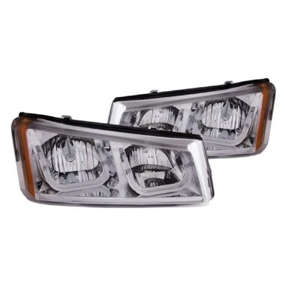 Anzo 111313 Chrome Crystal Headlight for 03-06 Chevrolet 1500 / 2500HD / 3500 Foto 1 de 4