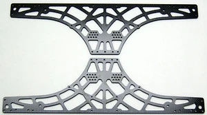 TAMIYA TXT-1 CARBON FIBER SIDE PLATES 4mm XTR1700 XTREME RACING MONSTER TRUCK - Picture 1 of 1