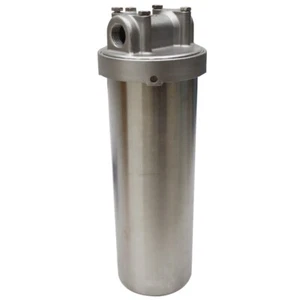 1/2" NPT Edelstahl Wasserfilter Gehäuse 10" Kartuschen 72psi mit Halterung - Bild 1 von 15