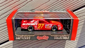 QUARTZO 1/43 NASCAR RICK MAST #27 MCDONALDS RACE CAR IN DISPLAY CASE #2017 - Picture 1 of 18