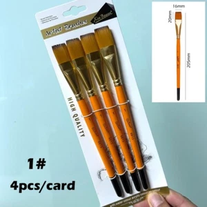 4x1# Artist Paint Brushes Art Acrylic Oil Watercolour Painting Craft Model Brush - Picture 1 of 7