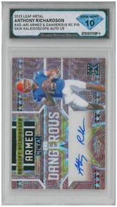 2023 Leaf Metal ANTHONY RICHARDSON Armed & Dangerous Auto 1/5 💎 DSG 10 Gem Mint
