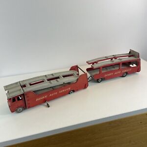 Dinky Toys  Auto Service car carrier truck with trailer 984 and 985 As Is