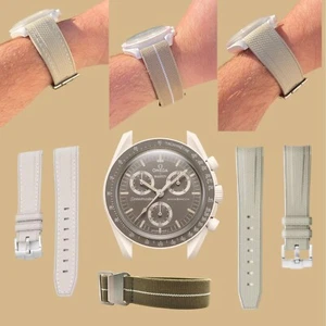 Watch Strap for Omega X Swatch MoonSwatch Mission On Earth Desert Khaki Beige - Picture 1 of 13