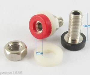 10pcs 2 colors 2mm mini Binding Post Banana Female Jack Red & Black - Picture 1 of 5