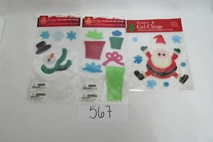 Gel de ventana de Navidad se adhiere decoración Santa / regalos / muñeco de nieve - Imagen 1 de 7