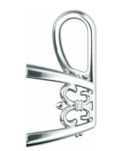 10mm Princess Square Solid 14k White Gold Fleur-de-lis Pendant Setting Mount - Picture 1 of 5