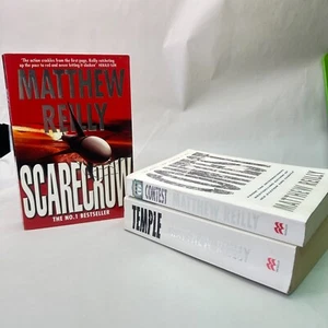 3 Matthew Reilly Books: Contest, Temple & Scarecrow Action Thriller Set - Picture 1 of 19