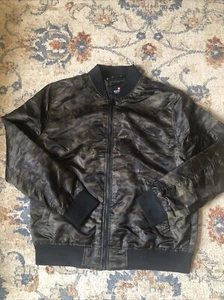 Southpole Camo Jacket Mens XL Black Varsity Full Zip Bomber Flight Military - Picture 1 of 9