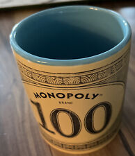 HASBRO Coffee Cup Mug MONOPOLY 100 2015 Gold & Blue