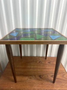 Mid Century Modern Vintage George Briard Jon Martin Glass Mosaic End Table - Picture 1 of 7