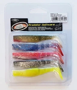 MIKADO ''FISHUNTER'' SOFT LURES, SIZE 7 CM, 5 PCS. MULTICOLOUR 2, PIKE, PERCH - Picture 1 of 2