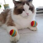 Rainbow Ball Training Exercise Chew Toy Dogs Ball Funny Cat Catch O9U2