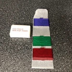 WIDE ANGLE ADAPTOR & 3 COLORED R.G.B Fillter fits Vivitar Flash - Picture 1 of 3