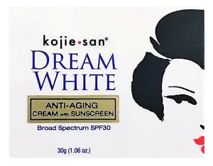 Crema viso anti-invecchiamento 100% originale Kojie San DREAMWHITE con protezione solare produzione solare 30 g - Foto 1 di 1