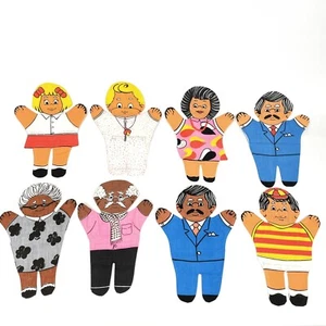 Dexter Lernspielzeug Konvolut. Set mit 14 Stoffpuppen Lehrmittel - Familien. - Bild 1 von 8