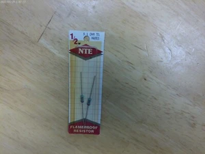 NTE ELECTRONICS 1/2 WATT 9.1 OHMS 5% FLAMEPROOF RESISTORS HW9D1 2/PKG,NOS - Picture 1 of 3