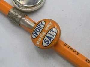 PENCIL POCKET CLIP IVORY DRY SALT PRODUCED IN 1889 NOT TRUE - Picture 1 of 6