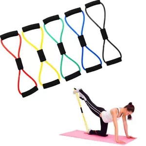 BANDE DE RÉSISTANCE ÉLASTIQUE CORDES DE TRACTION YOGA MUSCULATION FISTNESS - Imagen 1 de 13
