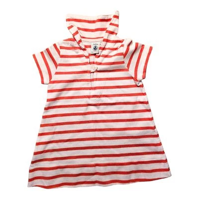 Dulce Petit Bateau Bebé Vestido Talla 6M 68 Punto de Atracción - Imagen 1 de 2