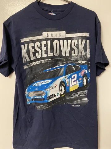 Brad Keselowski #2 Nascar Navy One Sided Men's Shirt Miller Lite XL C Cover