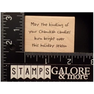 American Art Rubber Stamps MAY THE KINDLING OF YOUR CHANUKAH CANDLES BURN #T05 - Picture 1 of 2