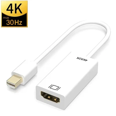4K mini DP Displayport Thunderbolt zu HDMI Adapter 4096x2160 UHD 4K 2160p Weiß - Bild 1 von 4