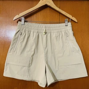 Athleta Cascade Cargo Poplin Shorts Oak Beige Size Petite Small - Picture 1 of 7