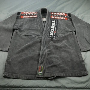 Chaqueta Koral MKM Competición BJJ Gi A2 Kimono Gris Jiu Jitsu Uniforme Hombres Algodón - Imagen 1 de 12