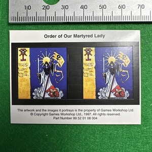 Warhammer 40K Hermanas de Batalla Orden de Dama Mártira Bandera Bandera Pegatina Parte 🟢 - Imagen 1 de 2