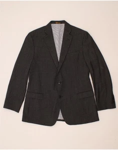 BROOKS BROTHERS Mens Fitzgerald 2 Button Blazer Jacket UK 42 XL Grey Wool VQ10 - Picture 1 of 3