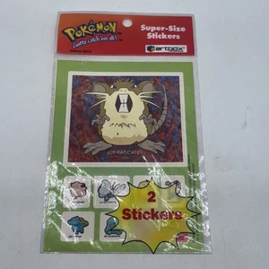 POKEMON SUPER SIZE STICKERS - 1999 by artbox - SEALED Vintage - Picture 1 of 2