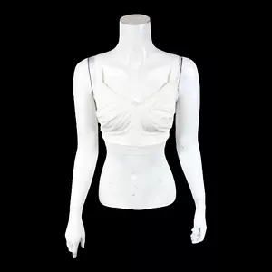 Cuddl Duds Plus Intimates Cotton Set of 2 Lounge Bras White/Mist Large Size - Picture 1 of 4