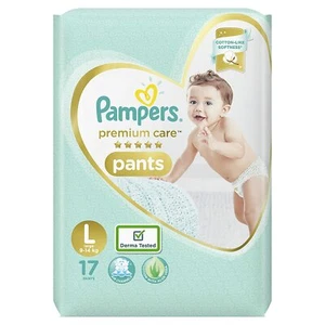 Pampers Premium Care Pants Baby Diapers Large size 17 Count - Picture 1 of 8