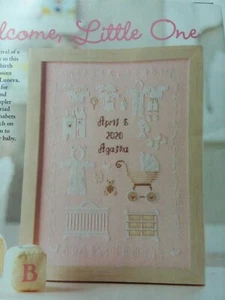 Welcome Little One Birth Record Boy & Girl OOP Magazine Cross Stitch PATTERN (A) - Picture 1 of 1