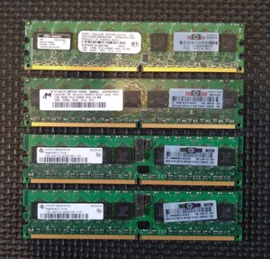 Lot of 4x DDR2 DIMM RAM (1GB) Various Mixed Used - Picture 1 of 1