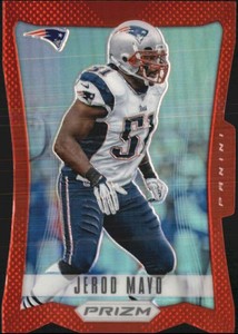 2012 Panini Prizm Prizms Red New England Patriots Football Card #114 Jerod Mayo