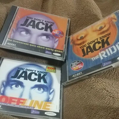 Lot-3 You Don't Know Jack: Volumes 2, The Ride & Offline ~ Quiz Trivia PC CD-Rom - Image 1 of 4