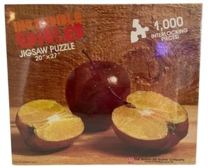 Nuevo rompecabezas Incredible Comestibles Pomme D’Orange #1005 Avalon Hill 1000 piezas 1986 RARO - Imagen 1 de 2