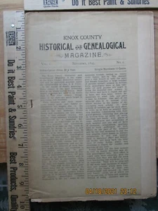 Knox County maine historical and Genealogical magazine 1895 - Imagen 1 de 8