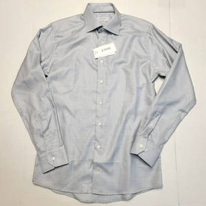 Neu ETON Button Freizeithemd Herren 15,5 EU 39 M Slim Fit grau tonal kariert kariert - Bild 1 von 6